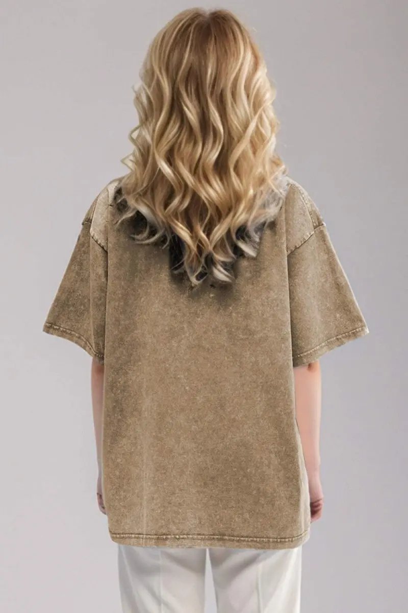 Basic Bae Round Neck Half Sleeve T-Shirt for Women - Love Salve